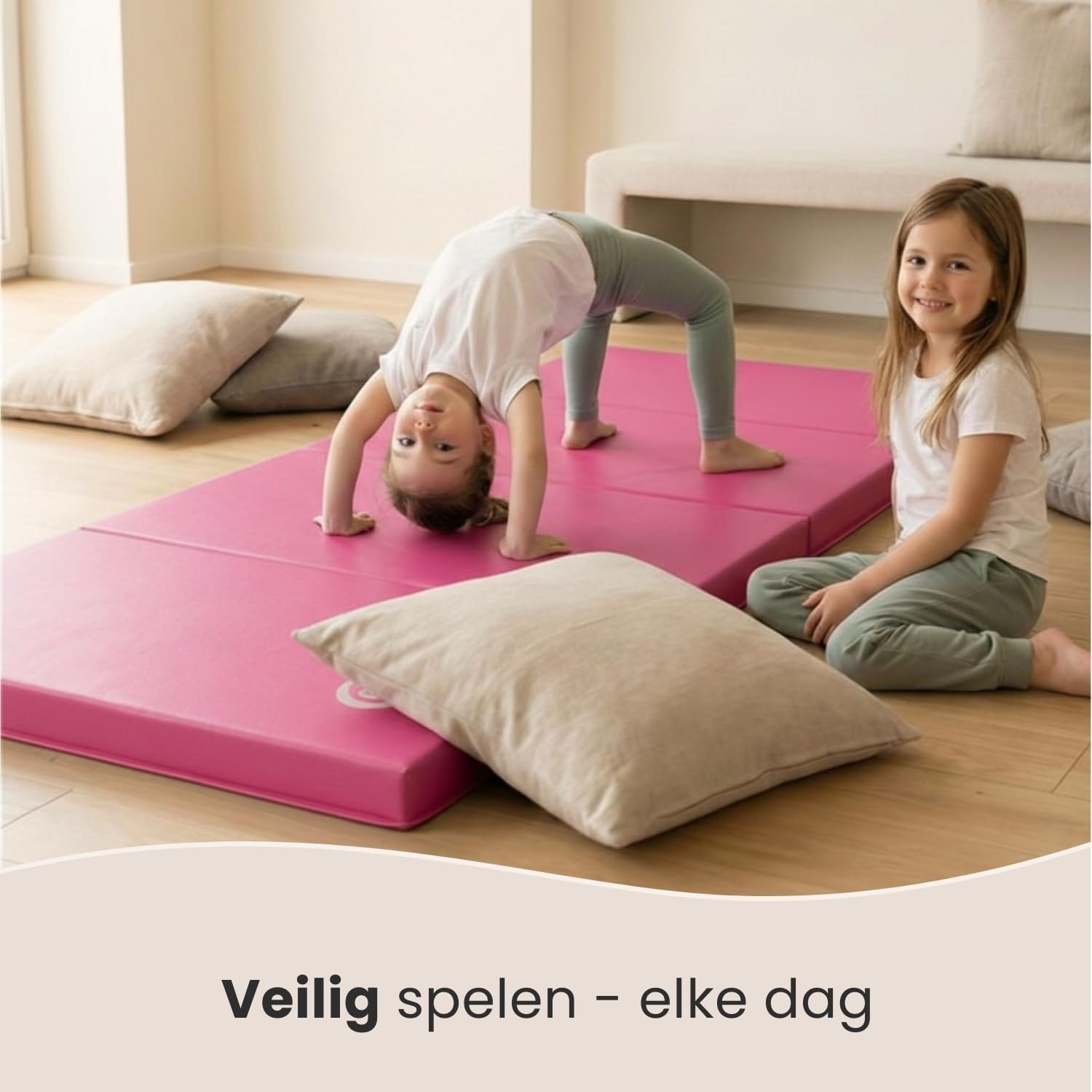 Detalle 2 de EYEPOWER 16482 opvouwbare turnmat, 180 x 60 x 5 cm, roze/zwart