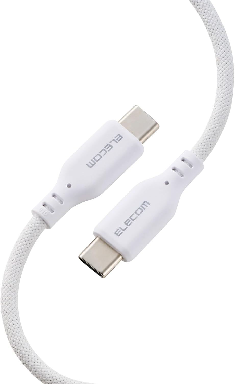 Detalle de エレコム MPA-CCECPSM10WH USB Type-Cケーブル 1m・240W PD対応・シリコンメッシュ
