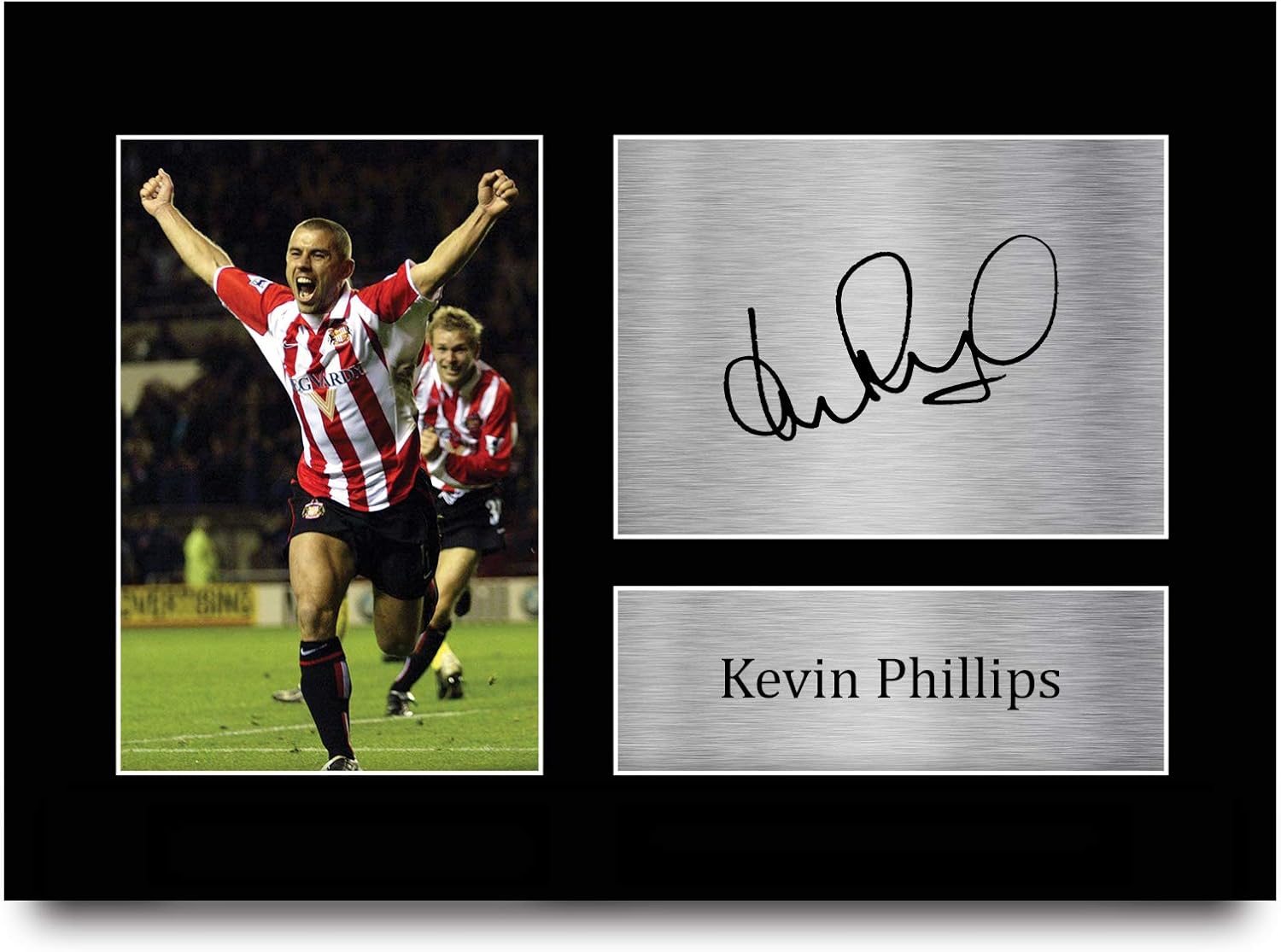 Thumbnail 4 de HWC Trading Kevin Phillips Sunderland Signed Autograph A4 Portrait - Framed Gift Print