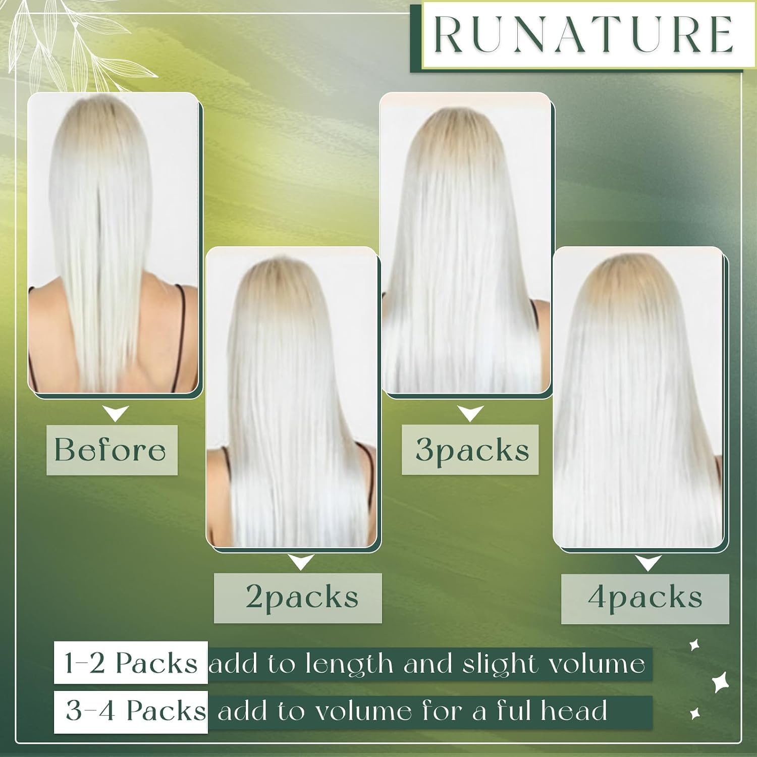 Detalle 1 de RUNATURE nano bead hair extensions, 24-inch