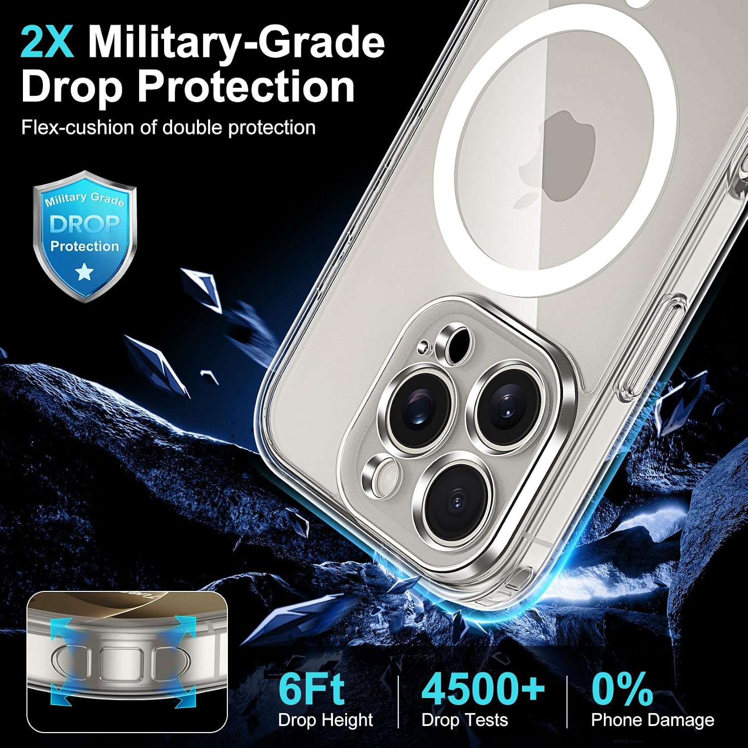 Detalle 2 de Helssitot Coque magnétique iPhone 16 Pro 6,3 pouces