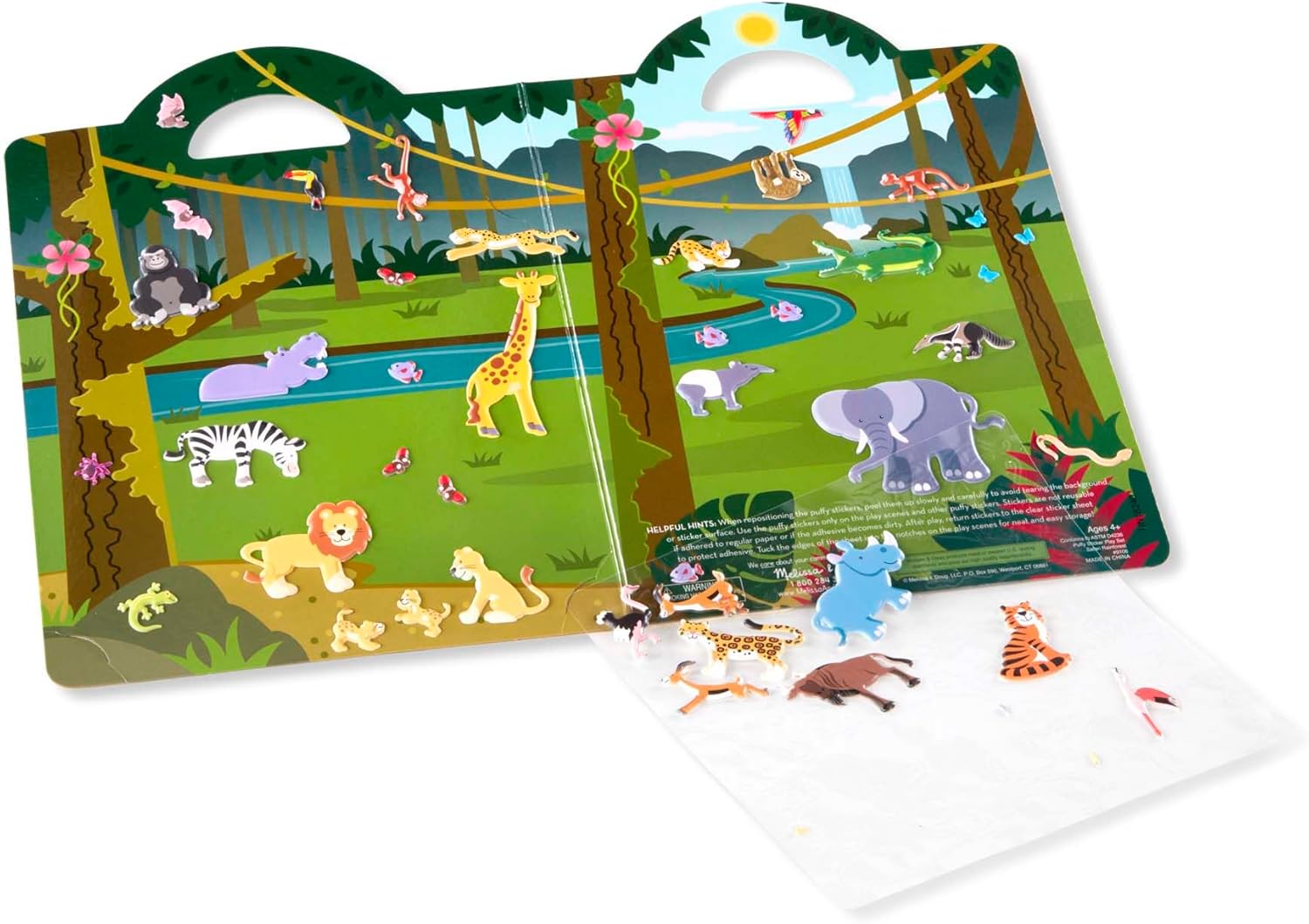 Thumbnail 4 de Melissa & Doug Libro adesivi attacca e stacca riutilizzabili Safari (4+ anni, certificati FSC)