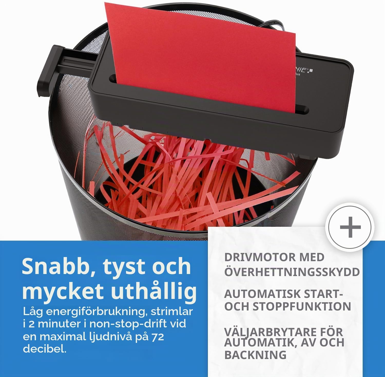Thumbnail 4 de GENIE 260 S Plus dokumentförstörare med 6 mm remsor och utdragbar arm