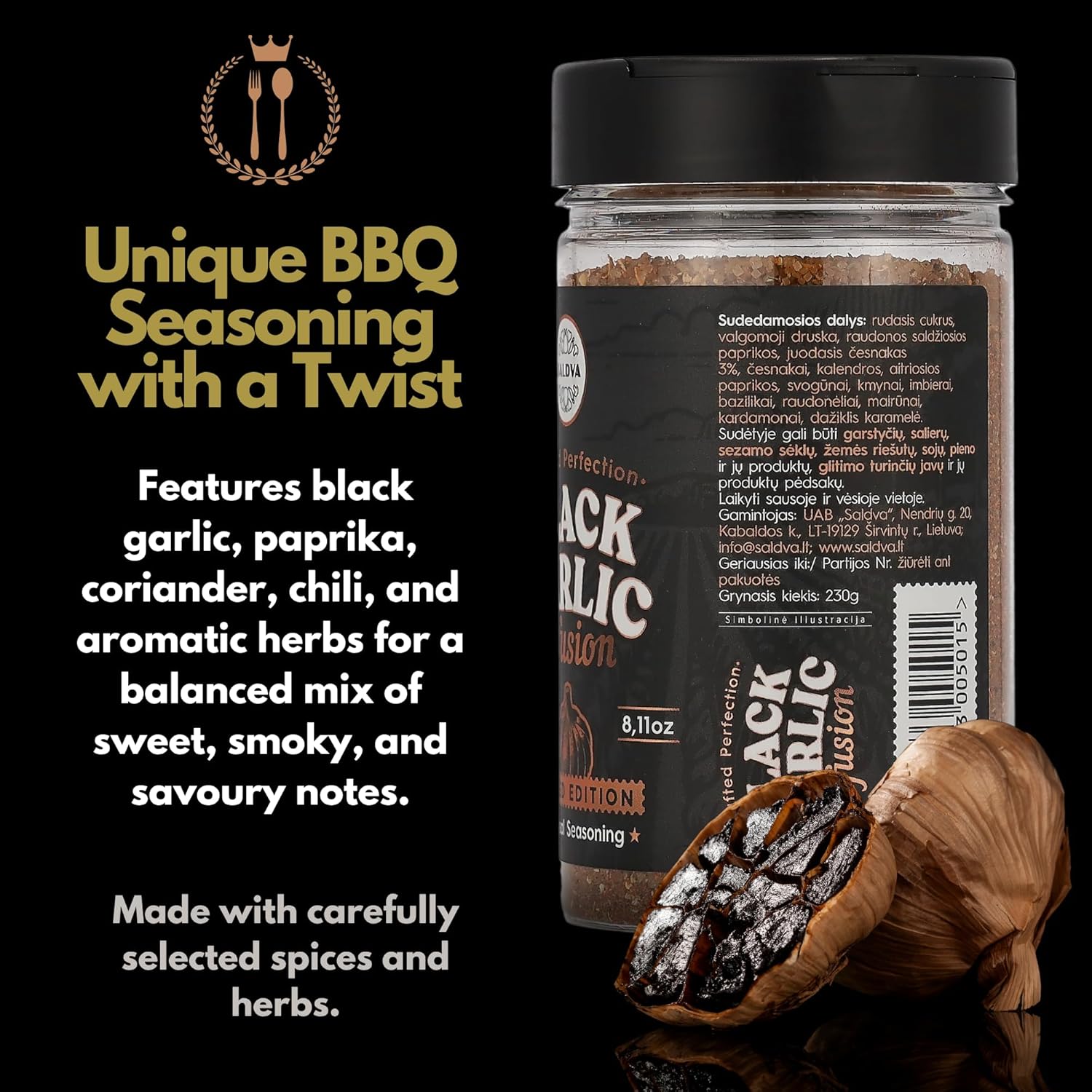Thumbnail 5 de Premium Black Garlic BBQ Rub 230 g 🌶