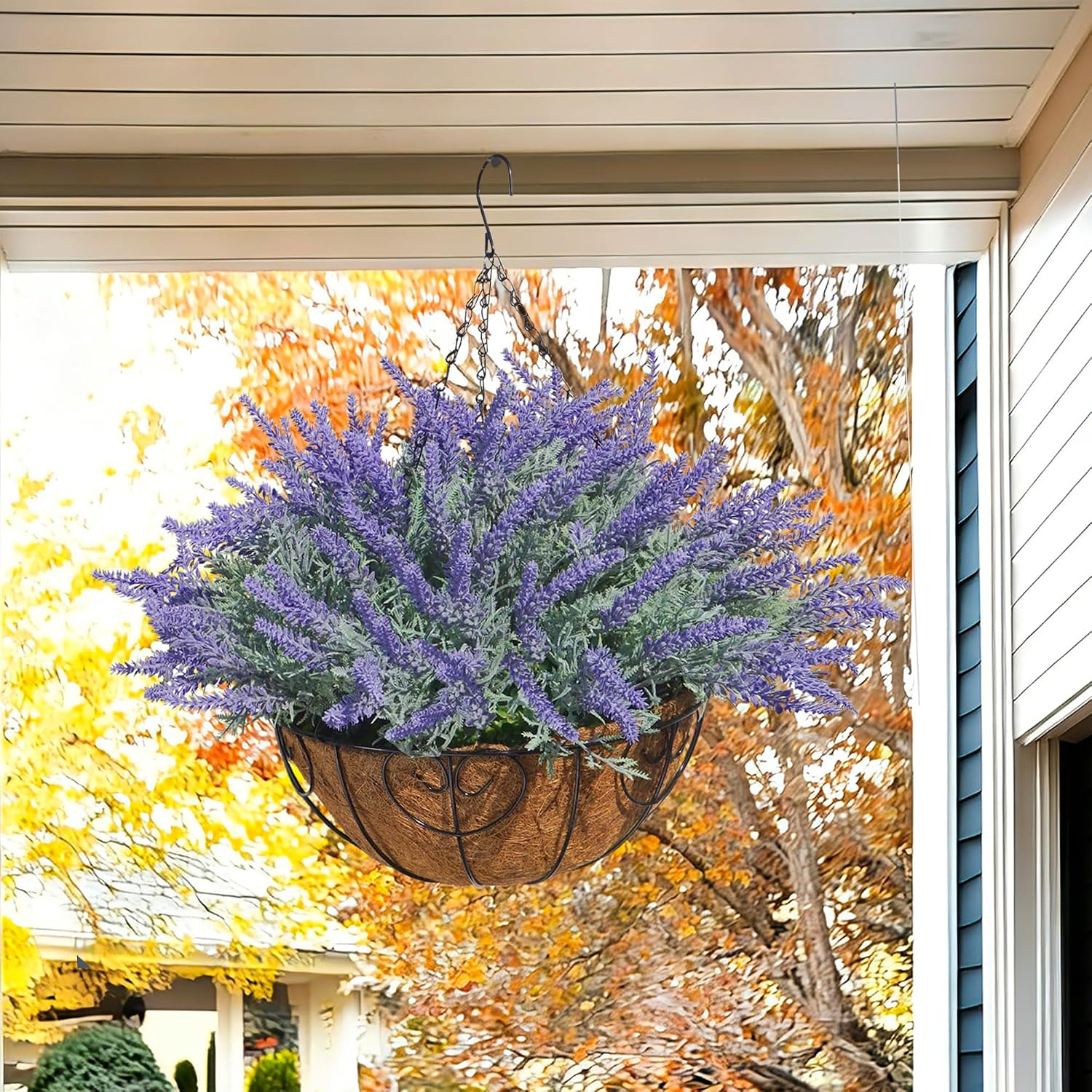 Thumbnail 1 de Ivydale Outdoor Hanging Artificial Pansies with UV-Resistant Silk Flowers (5-Color Mix)
