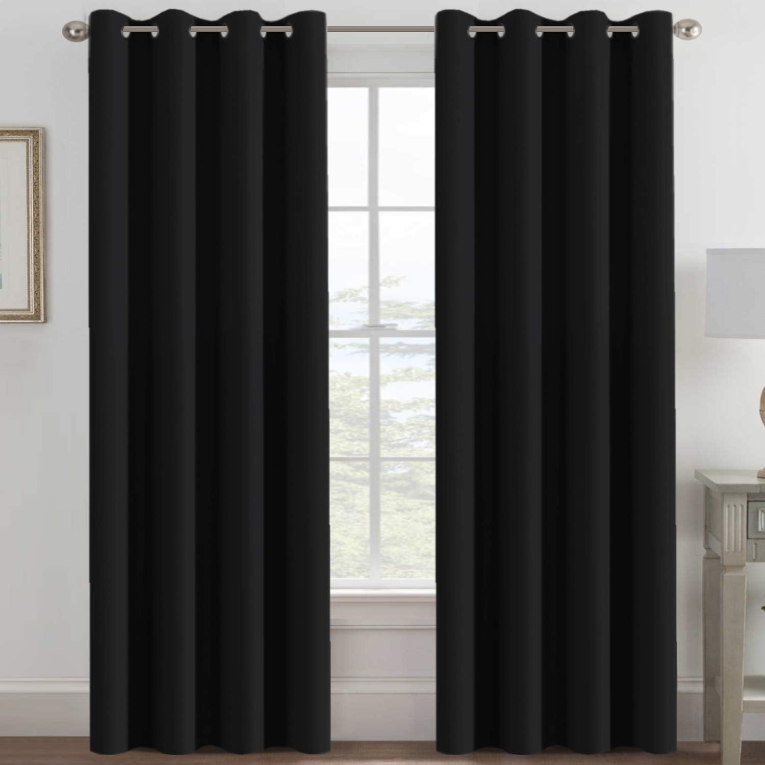 Detalle de H.VERSAILTEX 96-inch Blackout Curtain for Bedroom ๐