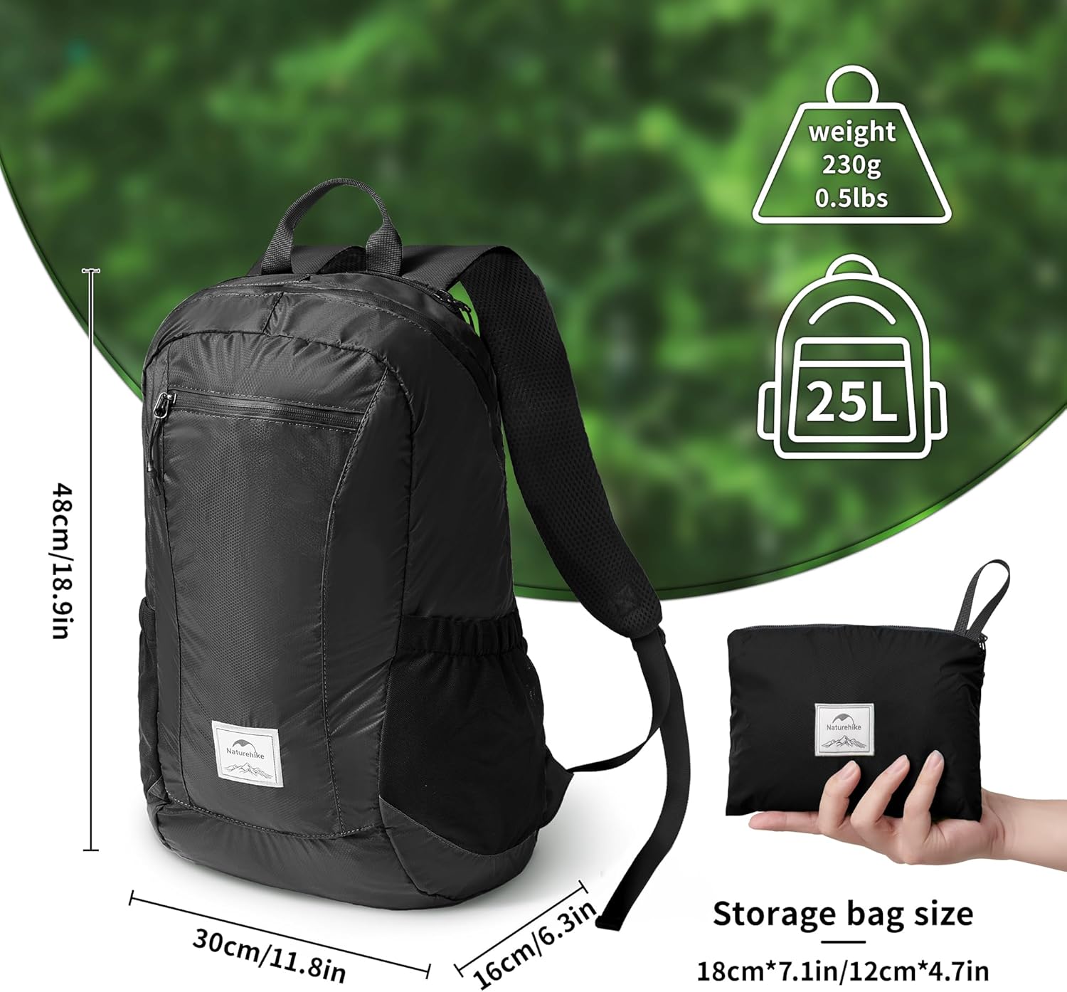 Thumbnail 1 de Naturehike Ultra léger sac à dos de randonnée pliable étanche 18L/22L/25L/30L