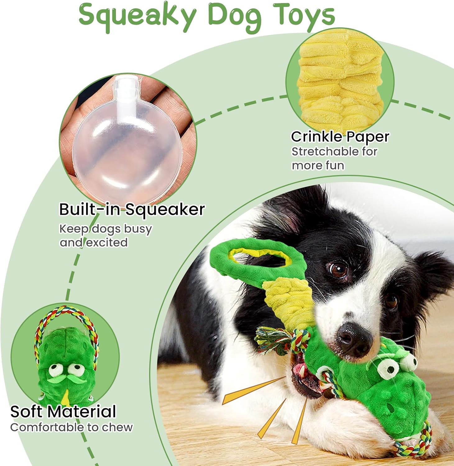 Thumbnail 2 de YINEYA Squeaky Dog Toys 16.5 inch