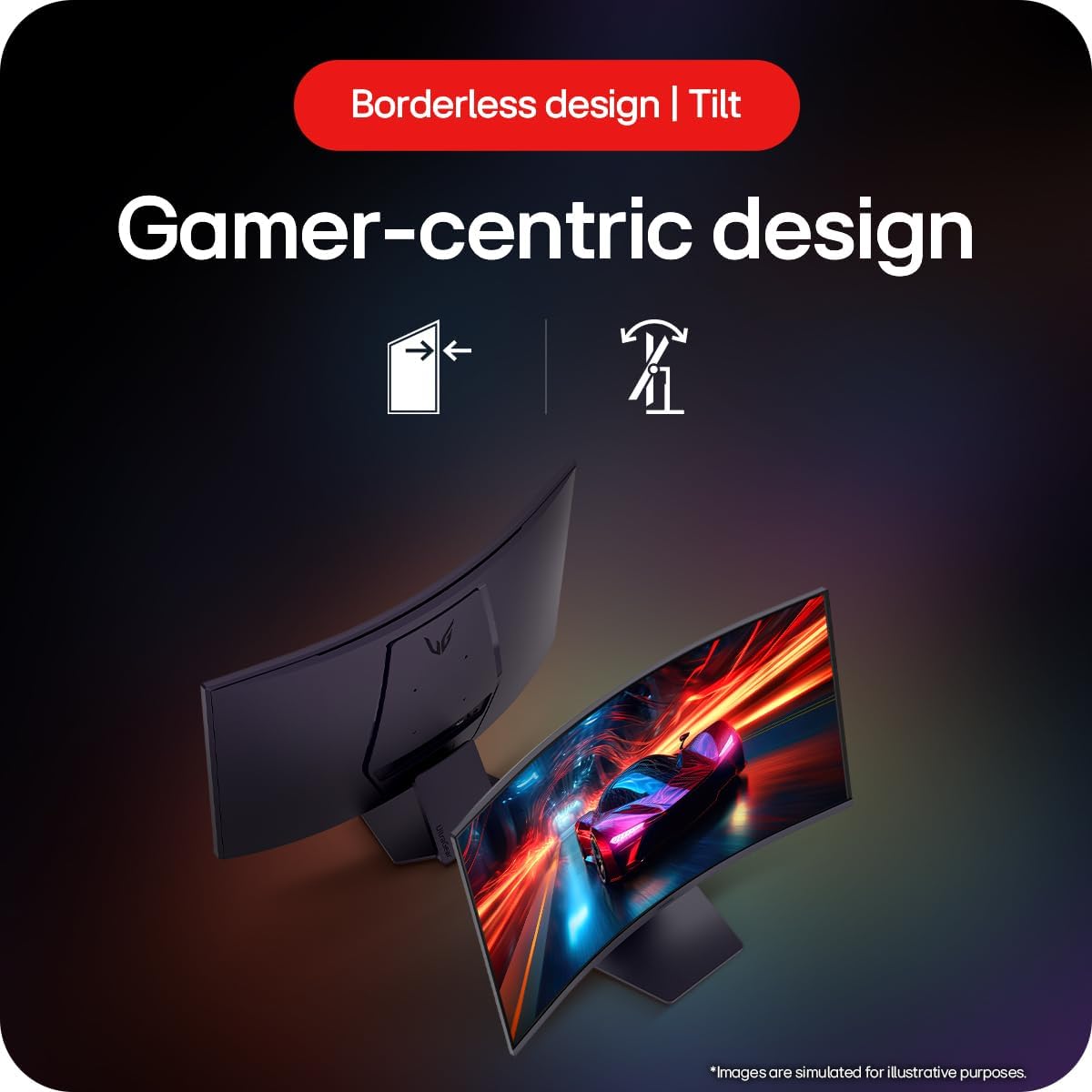 Detalle de LG UltraGear Curved Gaming Monitor 32GS60QC — 32-inch, 1440p, 180Hz