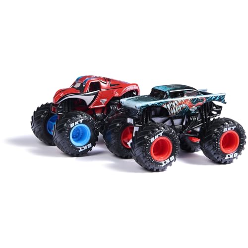 Detalle 2 de Monster Jam Marvel: Iron Man vs War Machine in scala 1:64 – Set da 2 veicoli die-cast