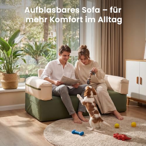 Detalle 2 de Ytaoeo Aufblasbares Camping Sofa mit Elektropumpe (Doppel, 172x85x82 cm) – komfortabel draußen entspannen