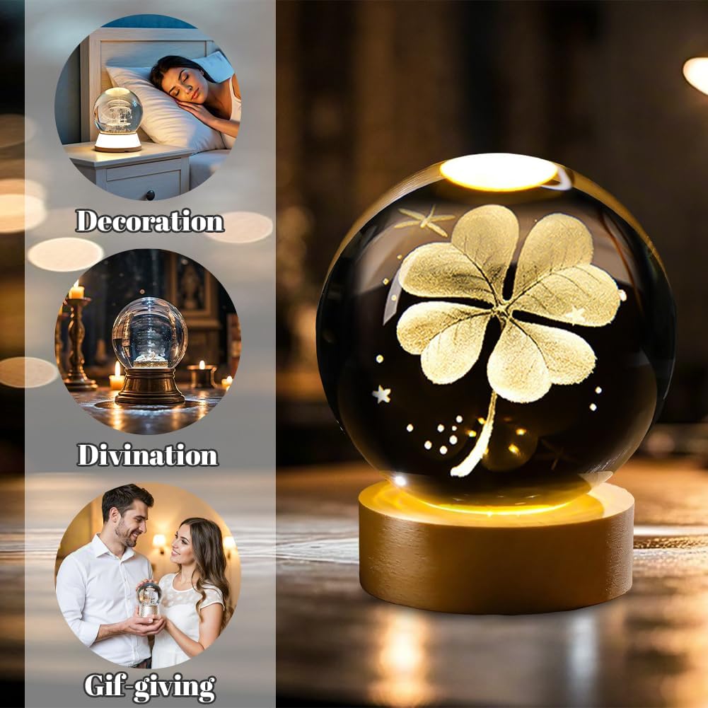 Thumbnail 5 de AMFUN Sfera di Cristallo 3D del Sistema Solare con base a LED