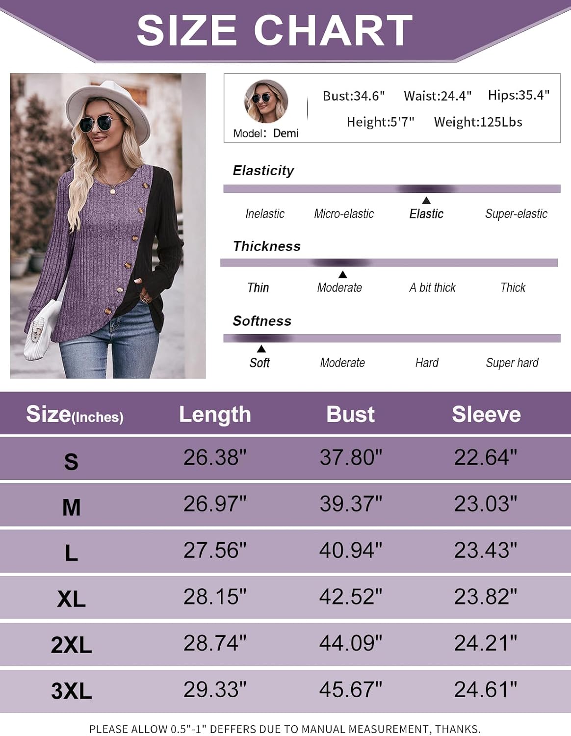 Thumbnail 5 de Flikity Ladies Jumpers Casual Crew Neck Tops S-3XL