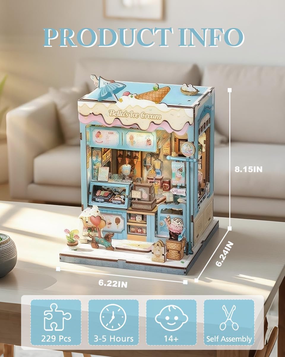 Detalle de Cutefun Book Nook DIY kit 196 pieces