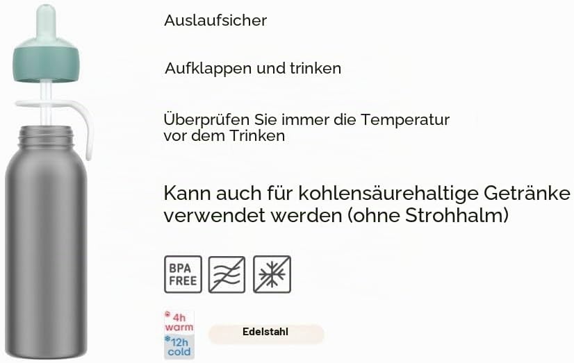 Detalle de Mepal Flip-up Campus: 350 ml isolierte Edelstahl-Trinkflasche für Kinder – Frozen 2