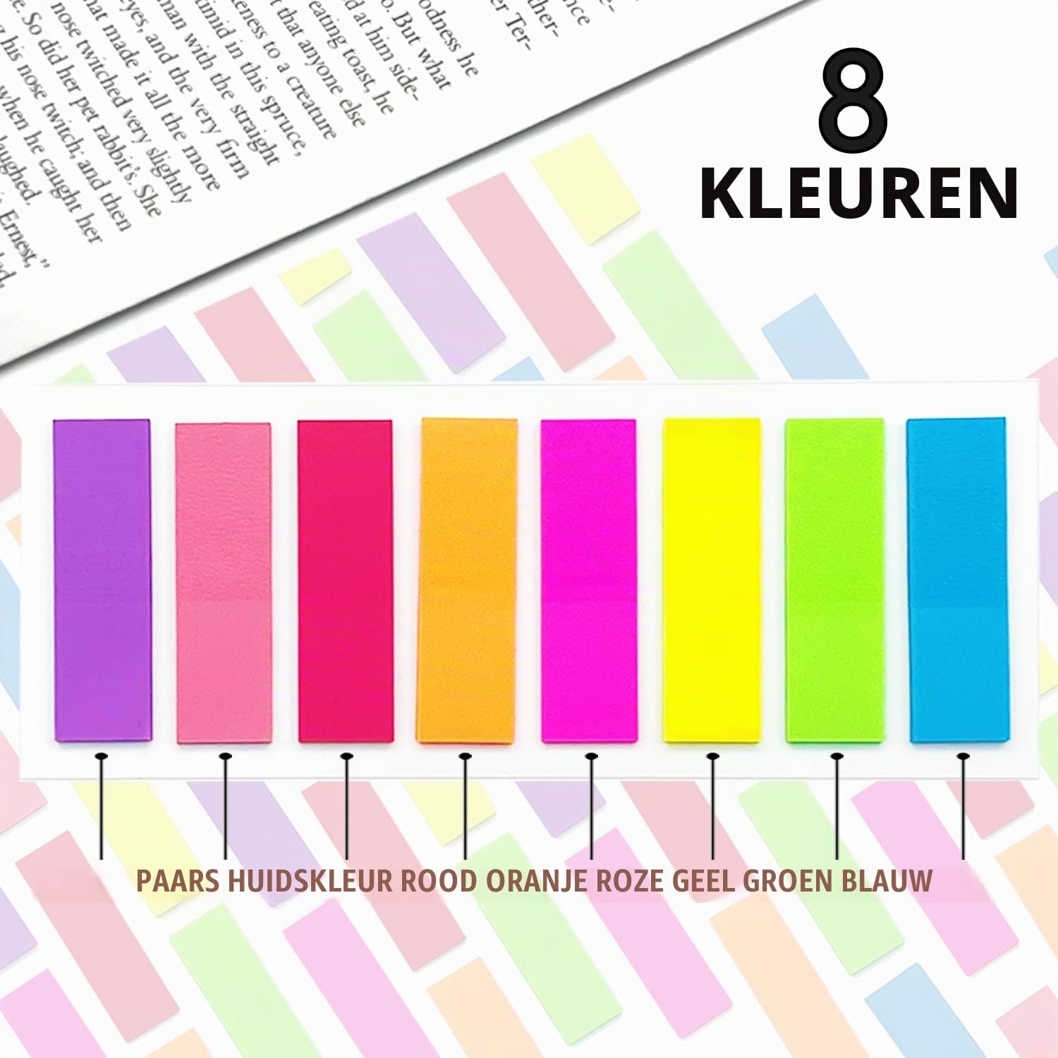 Detalle de Xcdhemde® BE-TMD-BQZ plakmarkers, 2.000 stuks, 8 kleuren en 2 vormen
