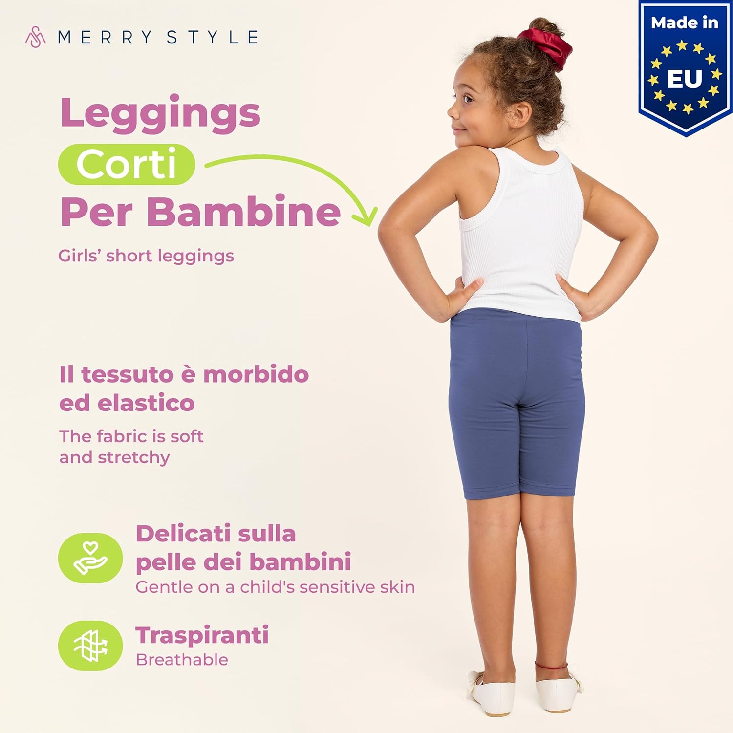 Thumbnail 1 de Merry Style Leggings Corti Bambina e Ragazza MS10-227: comodità ed elasticità per ogni stagione