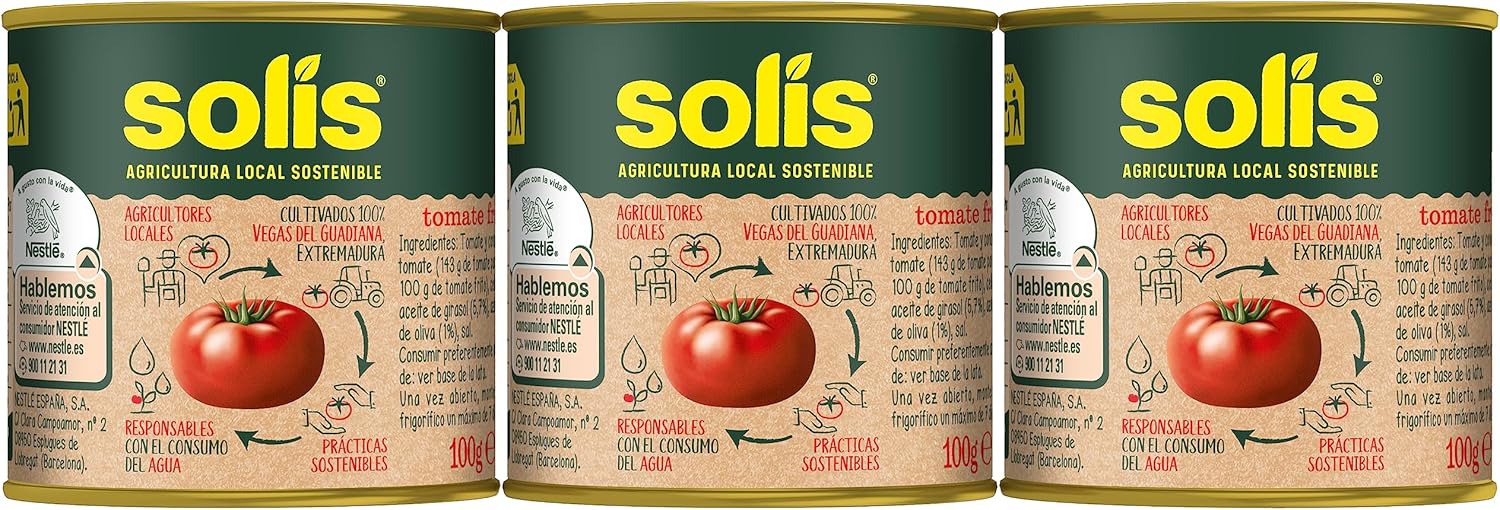 Detalle 2 de SOLÍS Tomate Frito Casero Pack de 6 x 3 latas 🍅