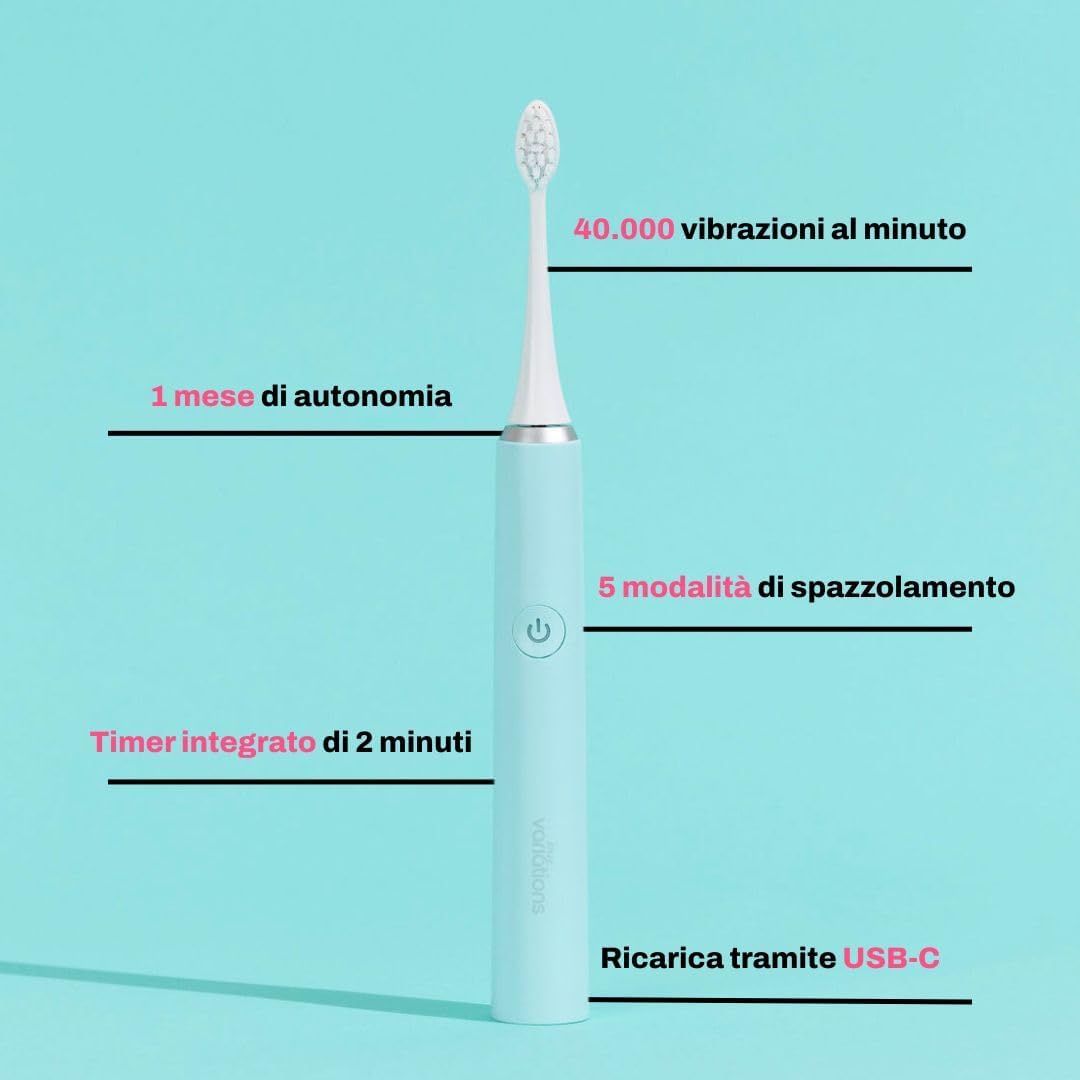 Thumbnail 2 de My Variations ® Spazzolino elettrico: tecnologia sonora, autonomia di un mese e 5 modalità di spazzolatura