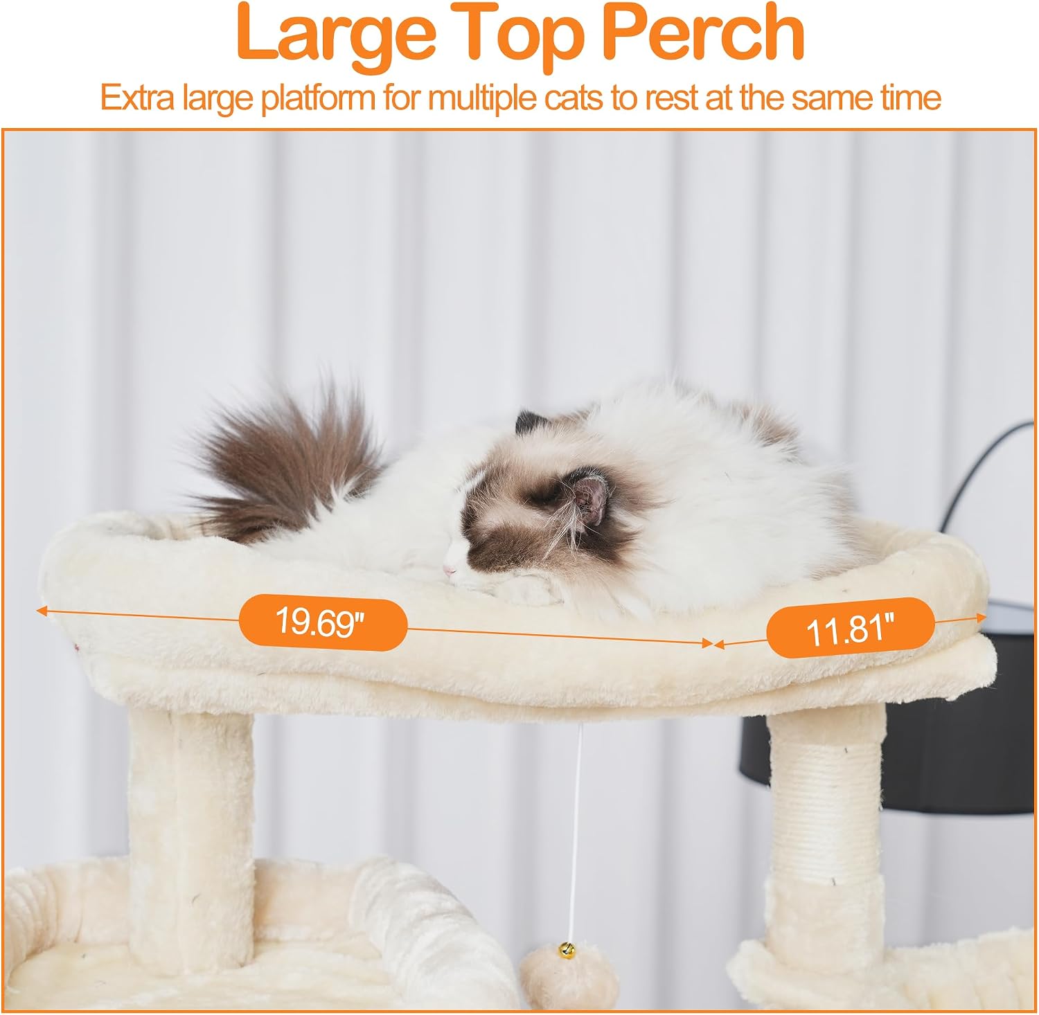 Thumbnail 2 de Heybly Cat Tree 180 cm Tall Tower for Indoor Cats (HCT034M) – Multi-Level, Sturdy and Easy to Assemble