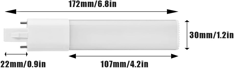 Thumbnail 6 de 6W G23 LED PL Lamp – Plug-and-Play, Ballast-Compatible Bulb for CFL Replacements