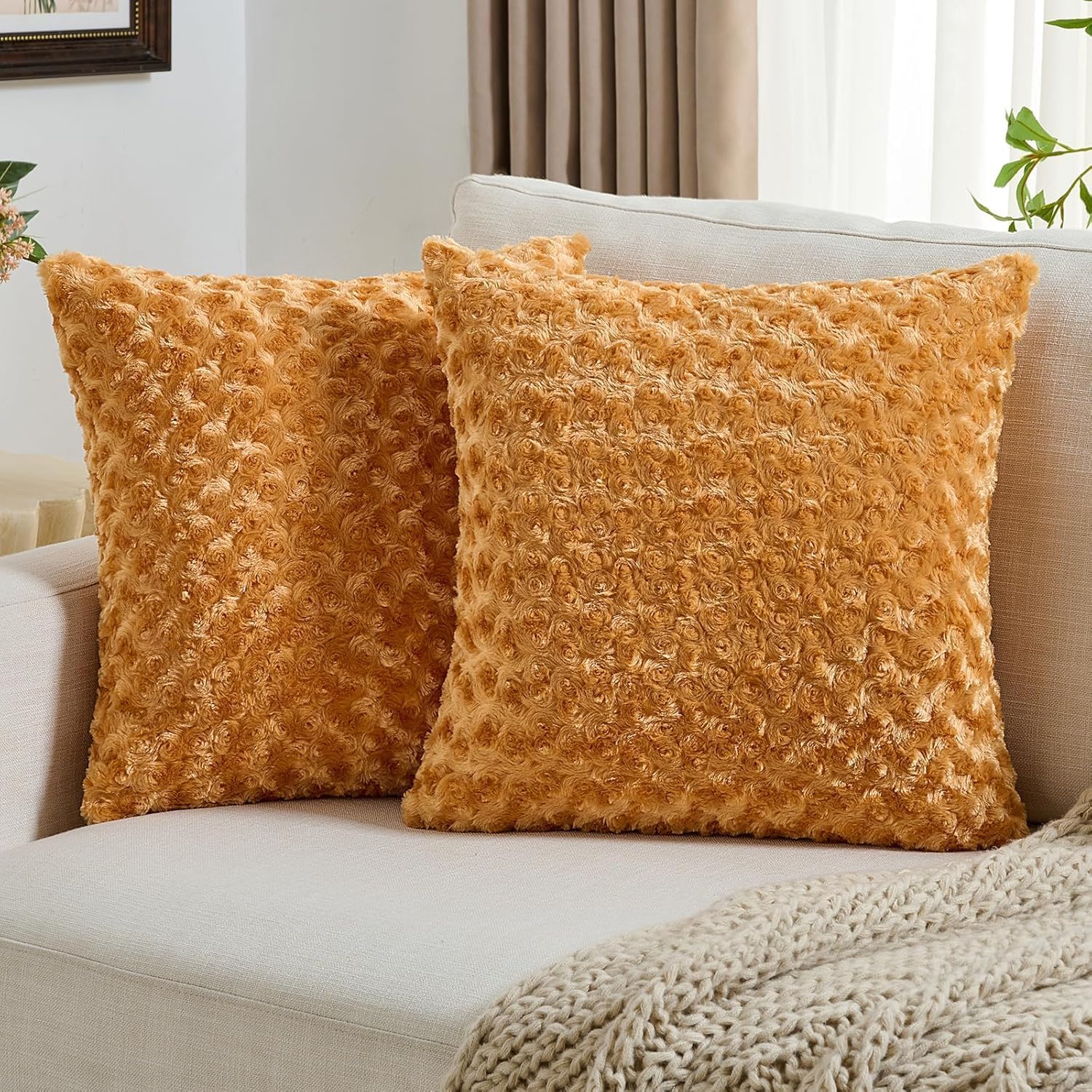 Ystyle housse de coussin 40x40 cm, lot de 2