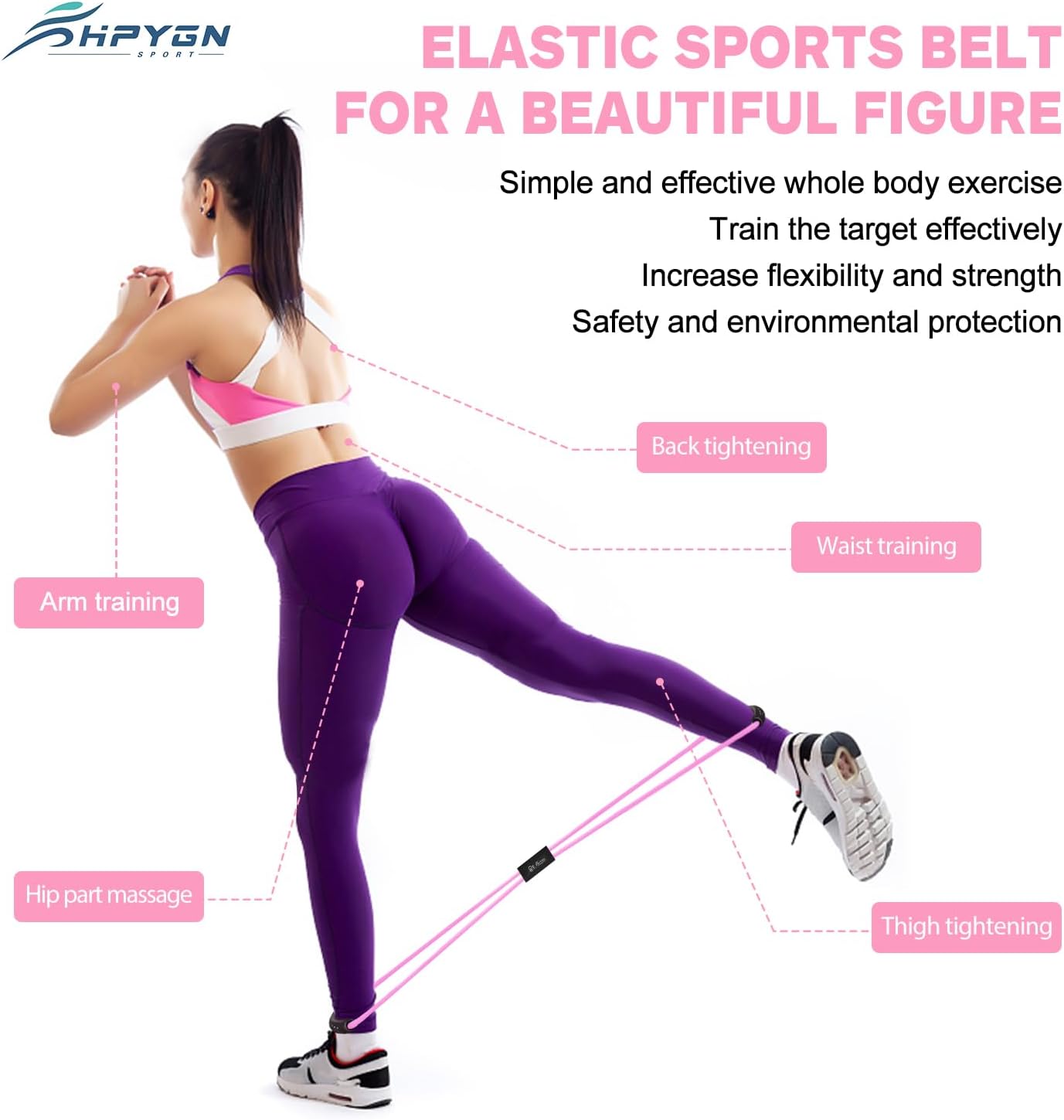 Thumbnail 6 de HPYGN Figure 8 Resistance Bands, Latex