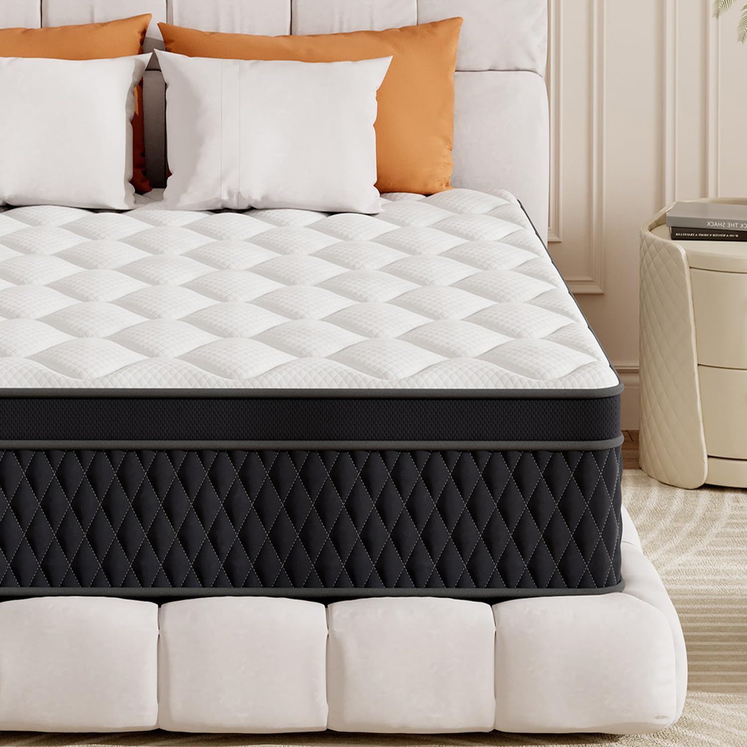 Detalle de ELEMUSE 10.6 Inch Medium Firm Hybrid Mattress 135x190cm