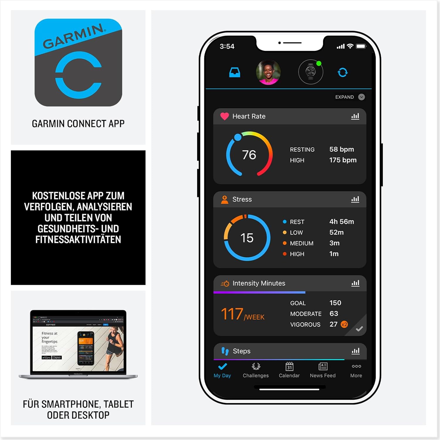 Thumbnail 4 de Garmin Renewed vívoactive 5 GPS 42mm smartwatch (AMOLED) in Ivory