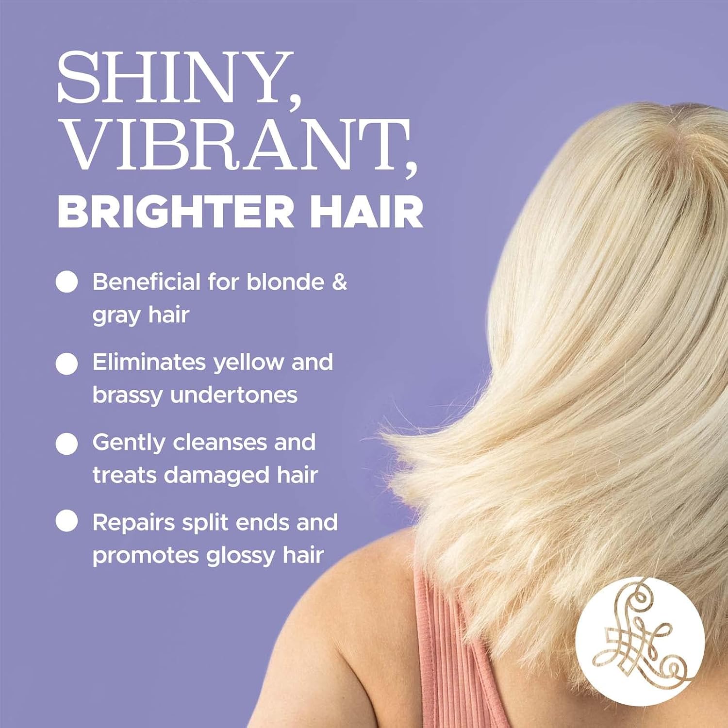 Detalle de Luseta Coconut Oil Purple Shampoo & Conditioner Set for Blonde and Gray Hair