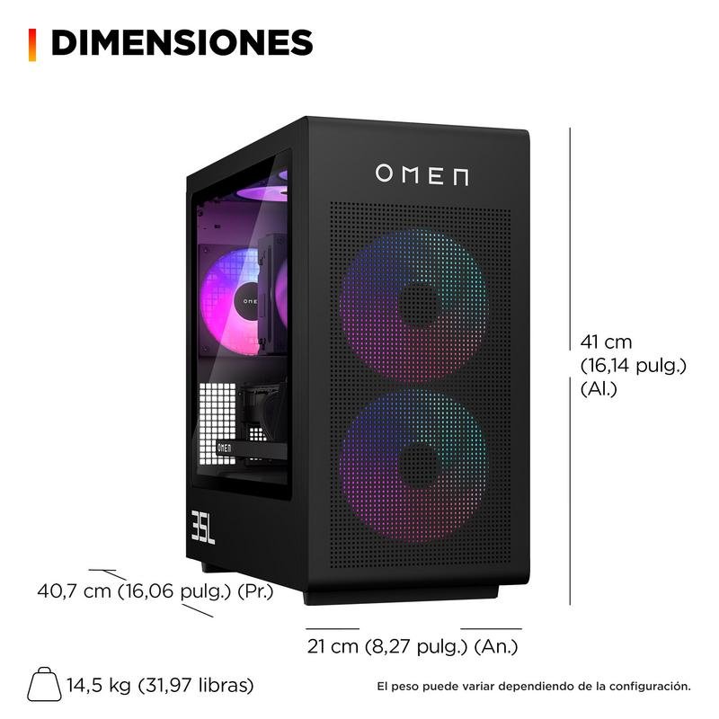 Thumbnail 2 de HP OMEN 35L GT16-1006ns: PC sobremesa de gaming con Ryzen 7 9800X3D y RTX 5070 Ti