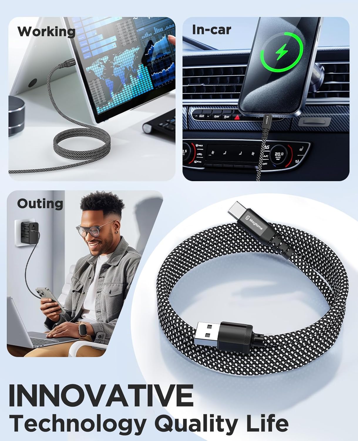 Thumbnail 6 de Magtame Cable Magnético USB-C ⌨️ Carga rápida 1.5m