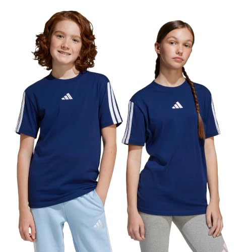 Thumbnail 6 de ADIDAS Bambini Essentials 3 Stripes T-Shirt Dark Blue/White 15-16 Years