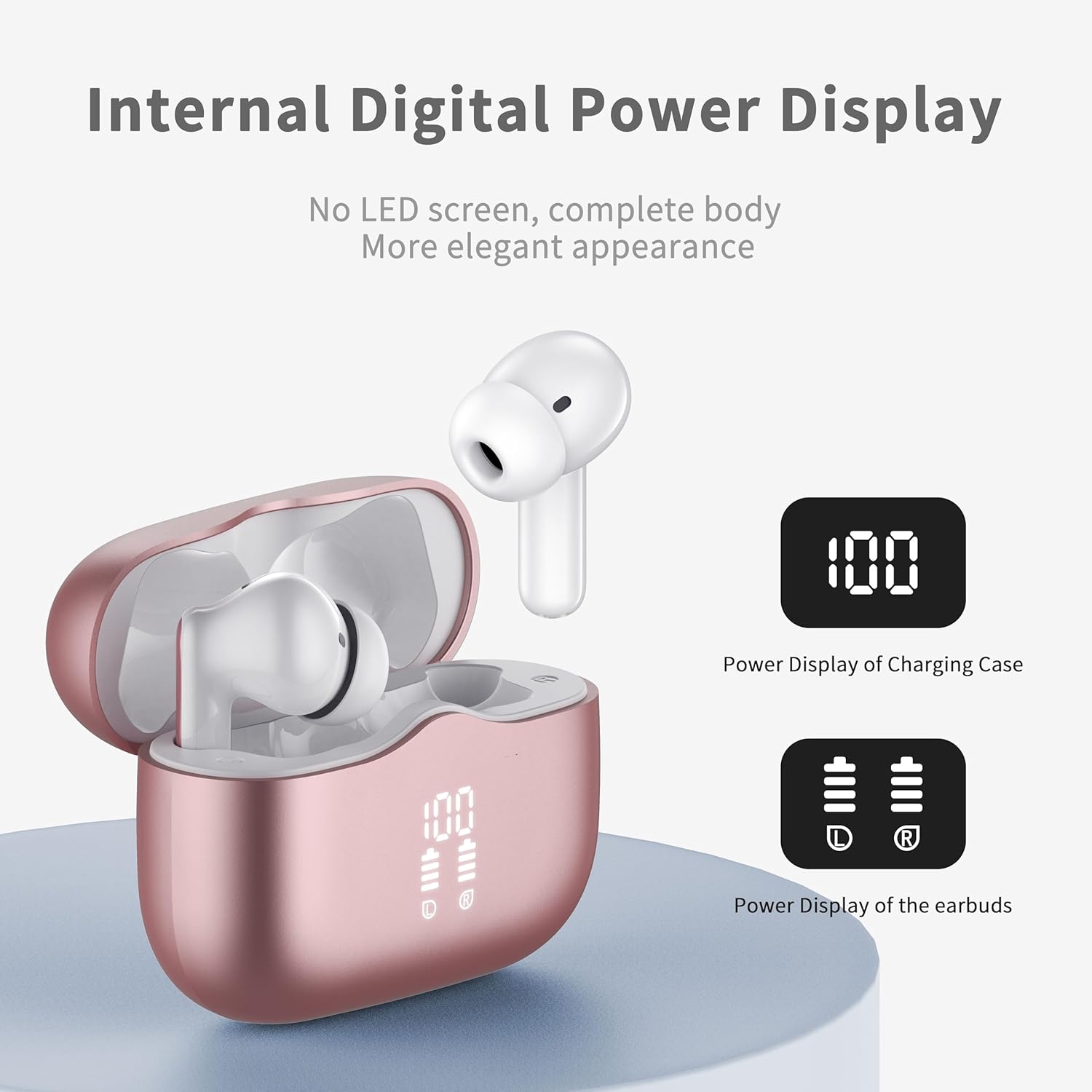 Thumbnail 3 de Xinwld Kabellose Bluetooth In-Ear Kopfhörer – IP7, 5.4 + ENC Mics, 40 Std. Gesamtspielzeit, Roségold