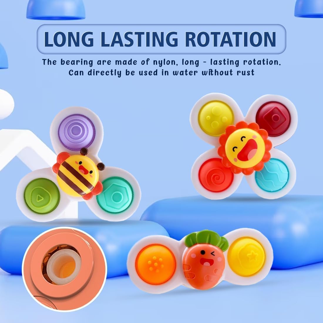 Thumbnail 6 de ERMON Pack of 3 Spinners for Babies