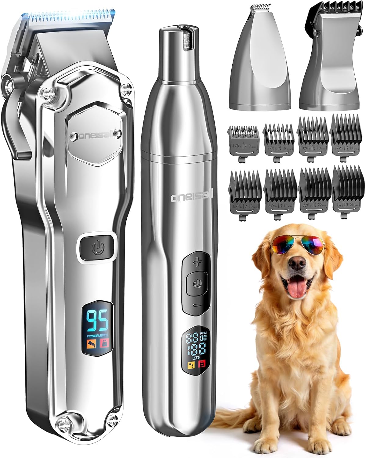 oneisall PC15 Dog Grooming Kit 4-in-1 for thick hair ✂