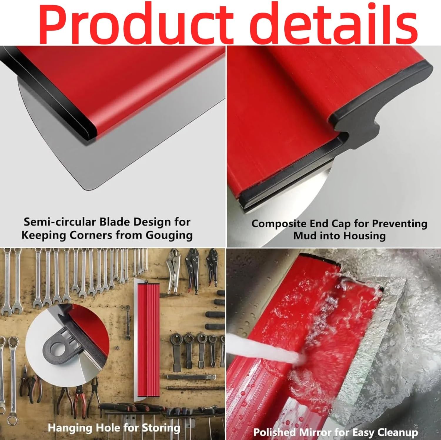 Detalle 2 de INREPRO Lame d'écrémage 0,35 mm – Lame de spatule de lissage pour cloisons sèches (80 cm)