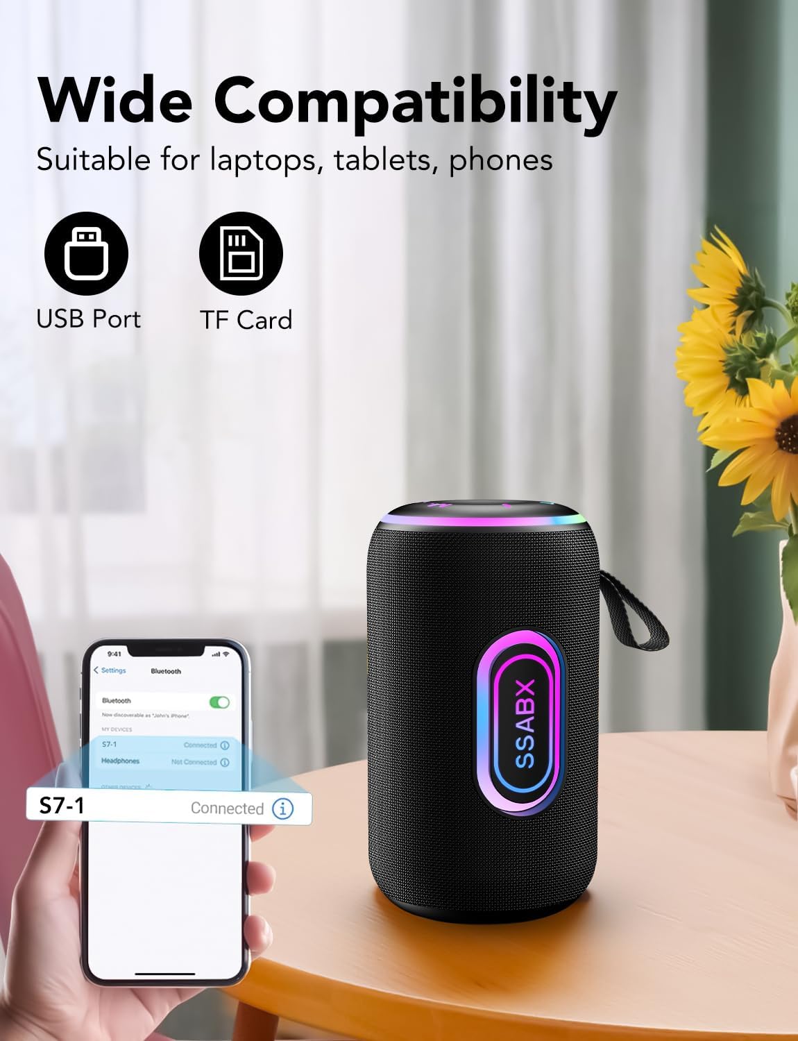 Thumbnail 6 de taopodo Portable Bluetooth Speaker with True 30W Stereo Sound and IPX7 Waterproof