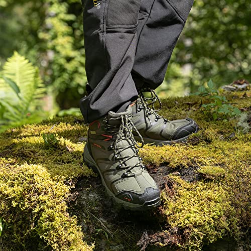 Detalle de NORTIV 8 Scarponi Trekking Uomo – Esercito Verde/Nero/Arancione, taglia 44