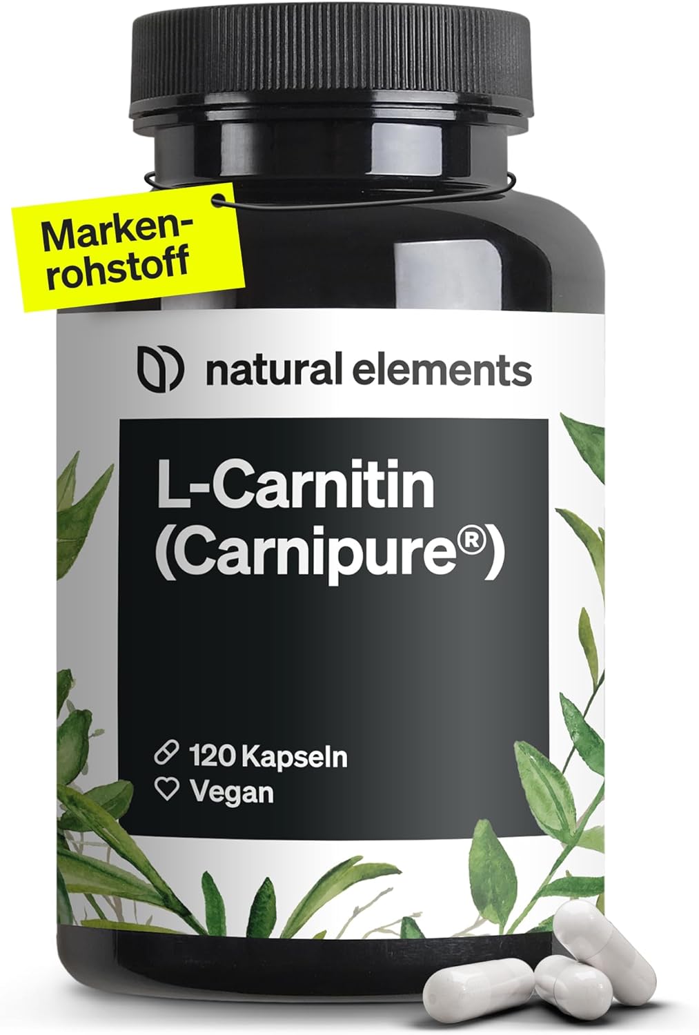 Detalle de natural elements L‑Carnitin 2000 Kapseln, hochdosiert