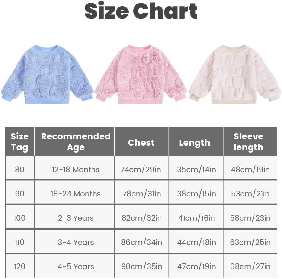 Thumbnail 6 de JiAmy fleece-set för barn – fluffig tvådelad hemmadräkt, 12 mån–6 år