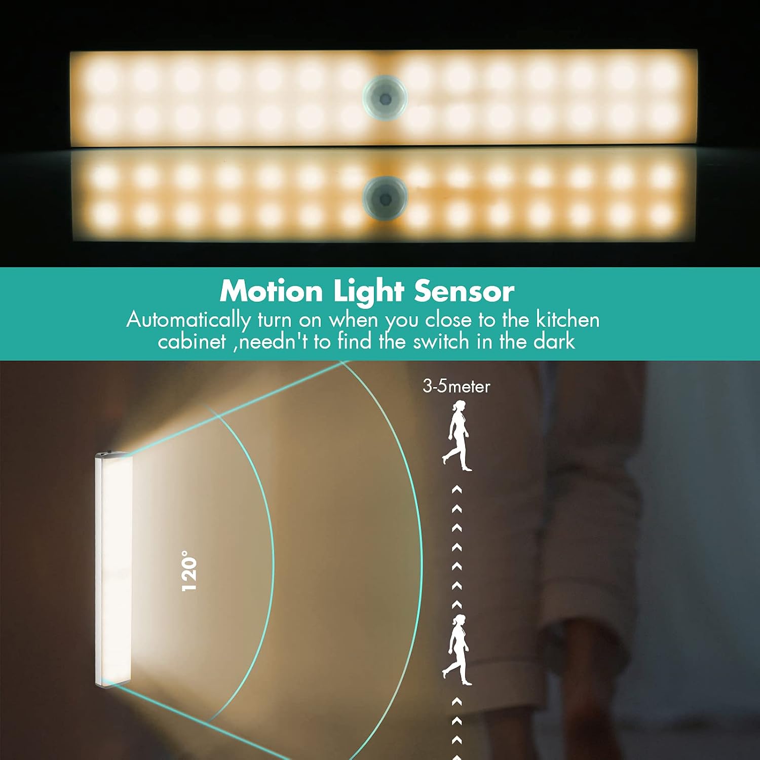 Thumbnail 4 de Wireless Under Cupboard Light 28 LED Motion Sensor