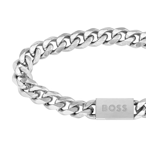 Detalle 2 de BOSS Jewelry Gliederarmband Herren CHAIN LINK – Edelstahl, zwei Größen, magnetischer Verschluss
