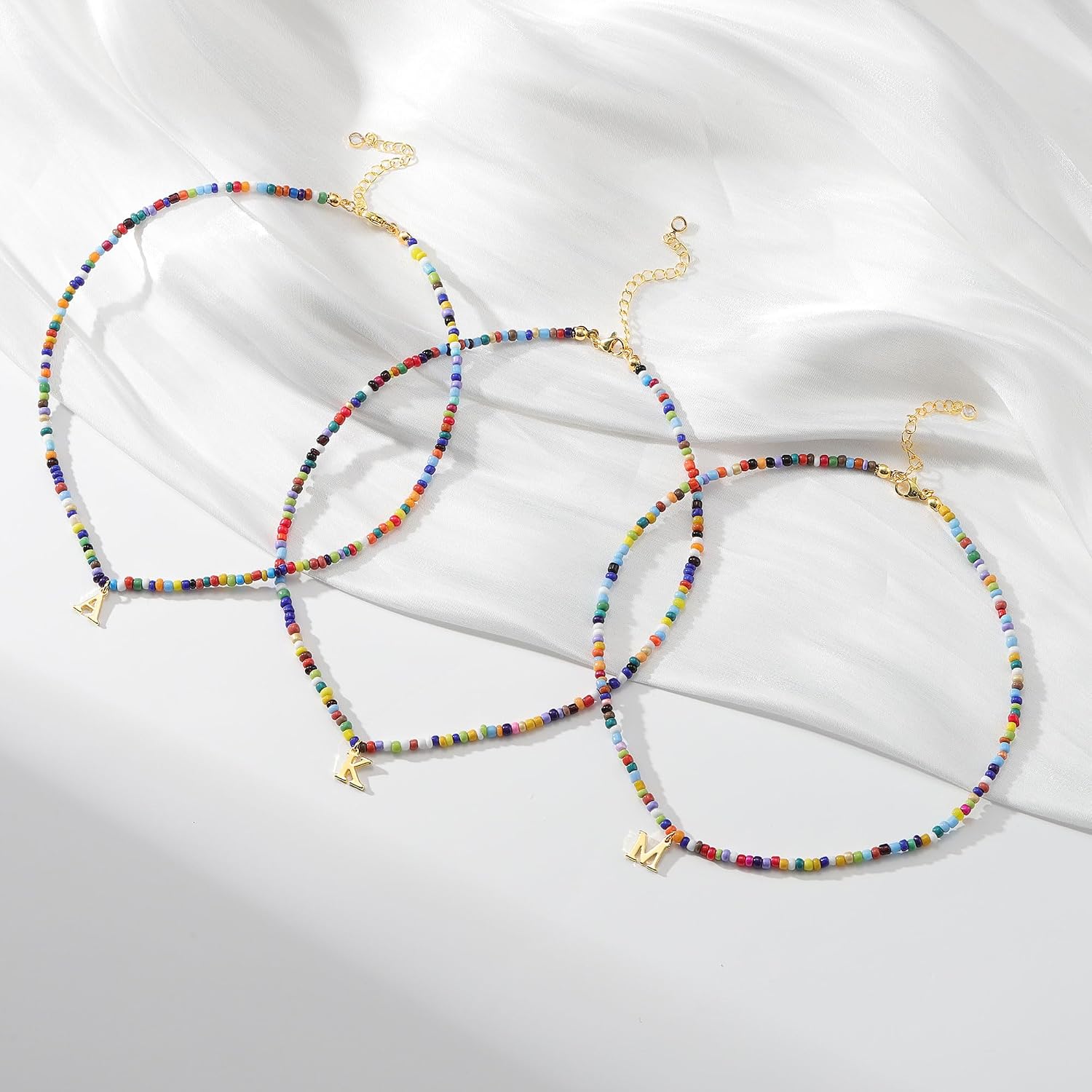 Thumbnail 6 de TINGN Bunte Perlenkette 35cm