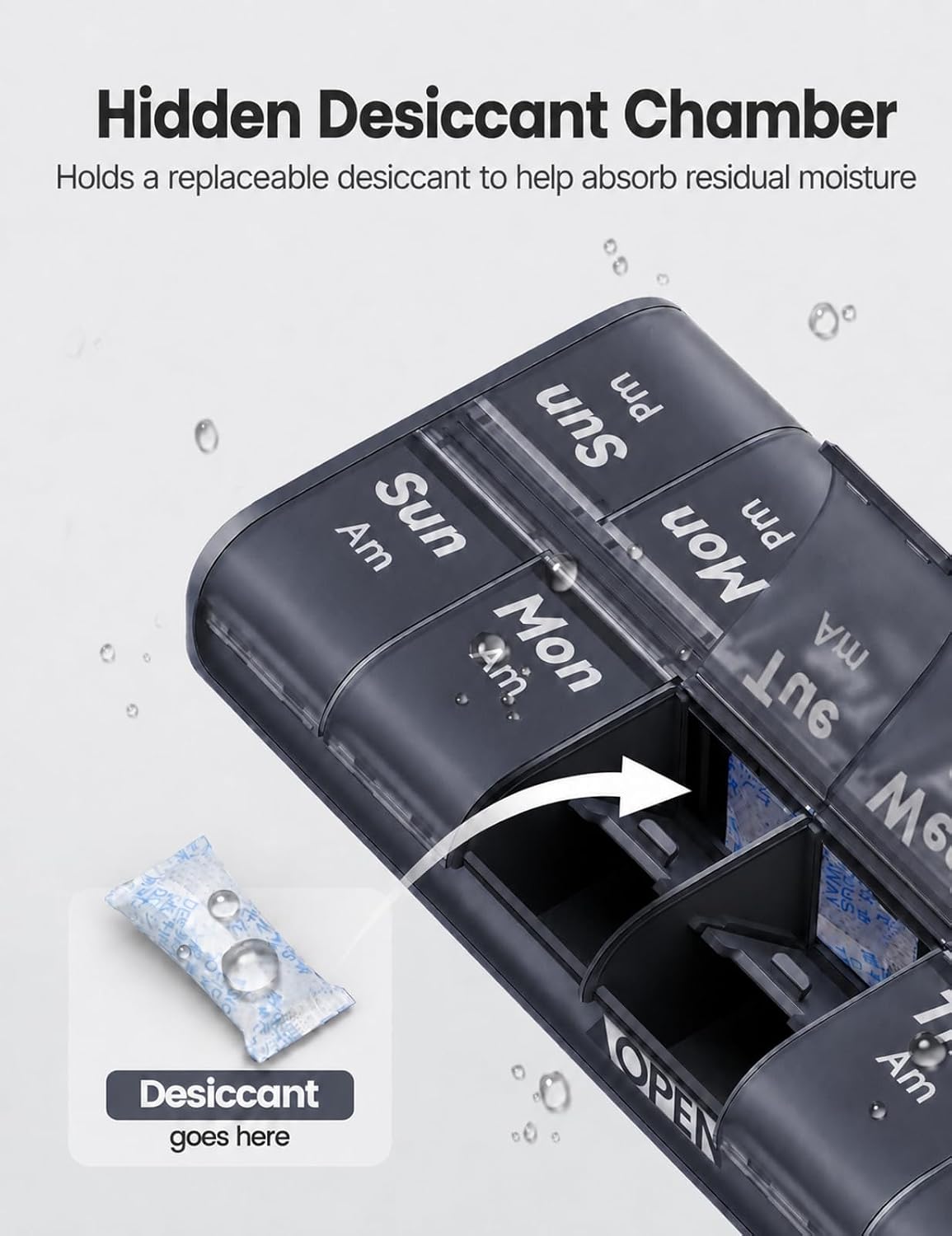 Detalle de Ideerfit Pill Organizer, 7-Day AM/PM