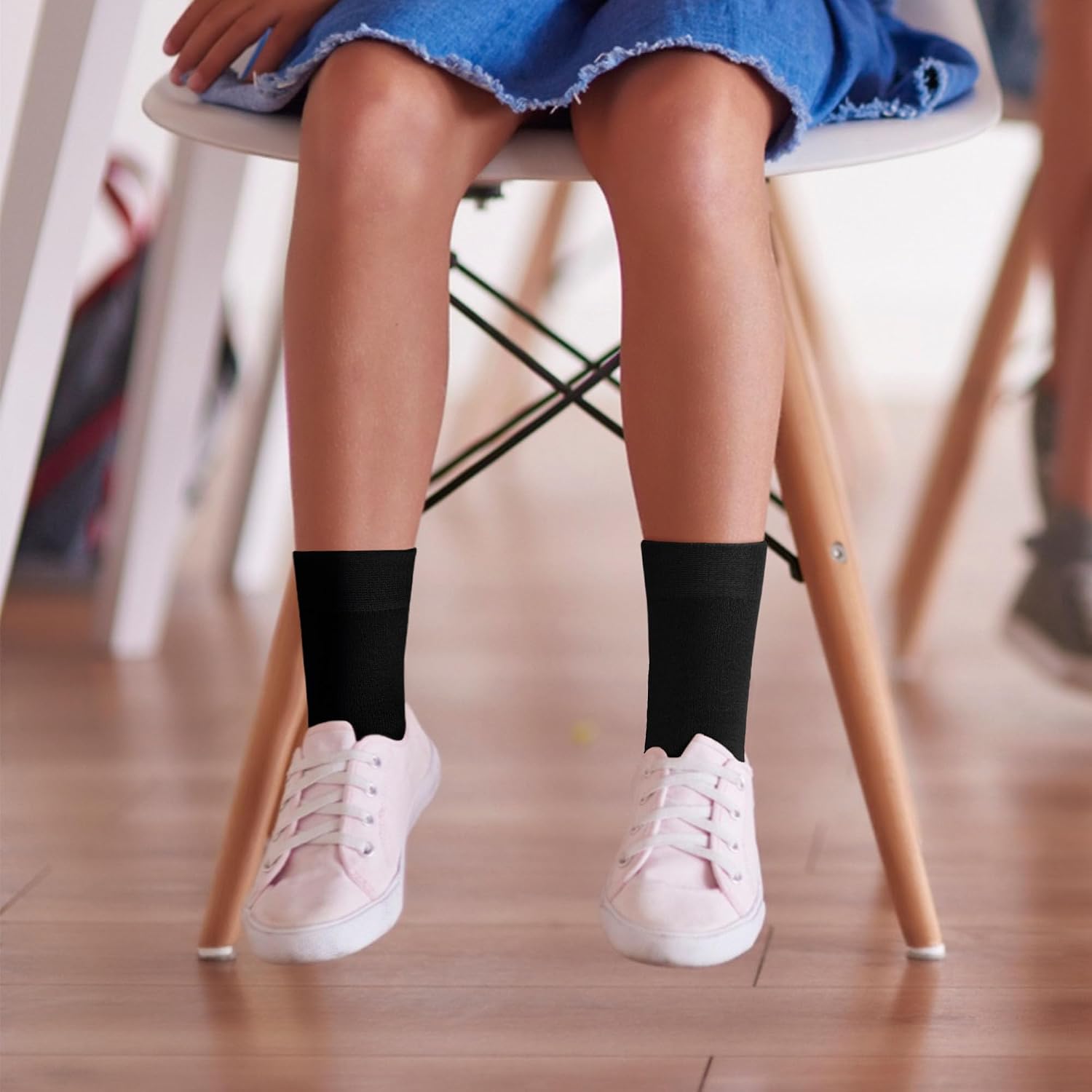 Detalle 1 de PUTUO Kinder Socken Nahtlos Bambusviskose 23–38
