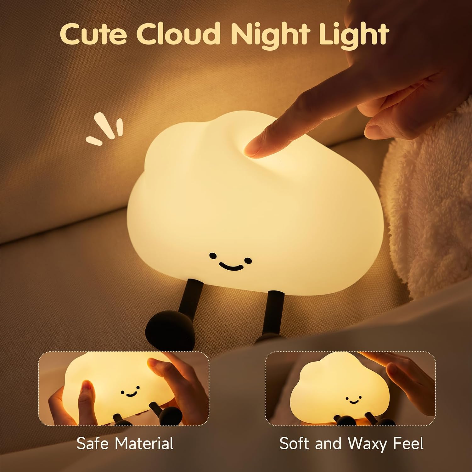Thumbnail 6 de NesveCit A023 Cloud Night Light, Rechargeable Touch LED Lamp