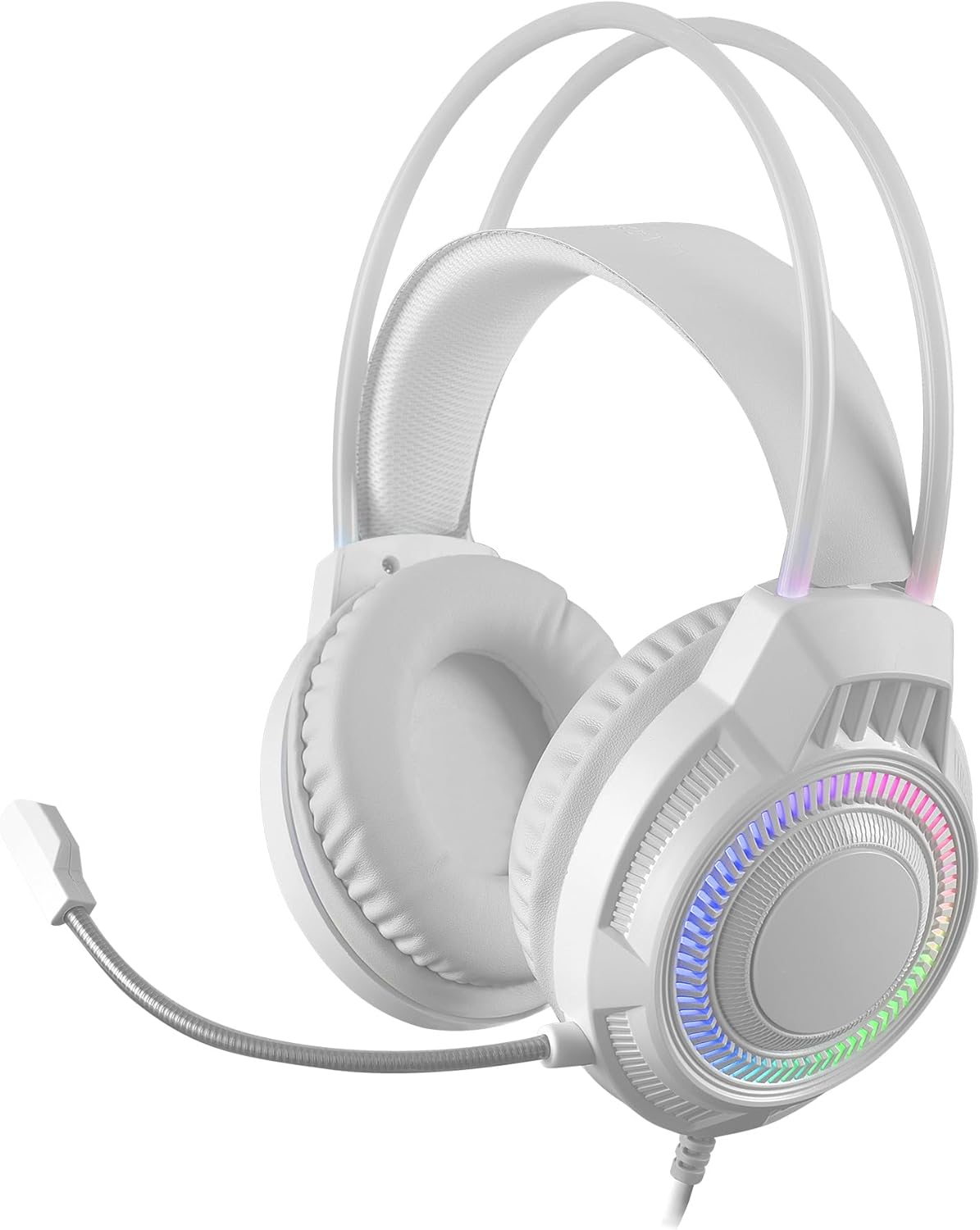 Detalle de Mars Gaming MH124: cuffie gaming FRGB Rainbow, comfort prolungato e compatibilità estesa