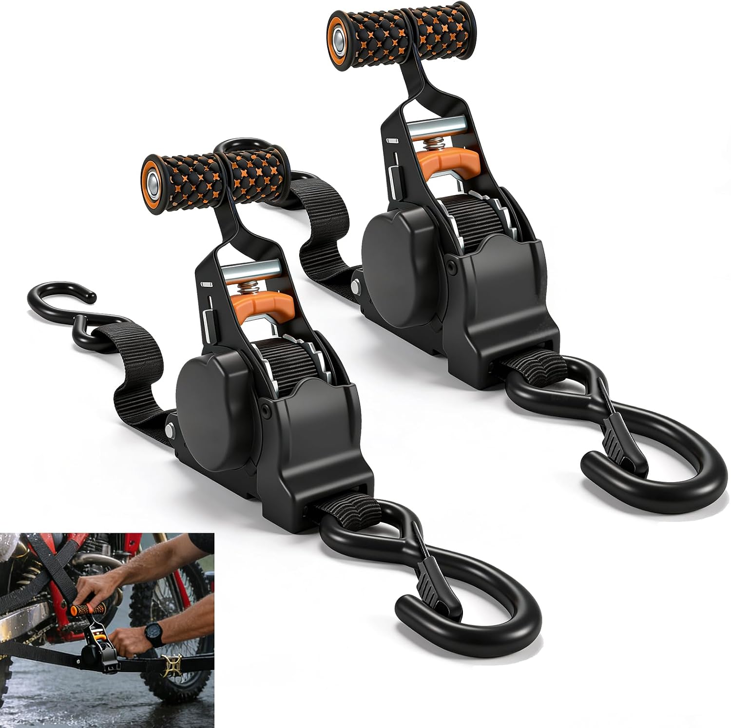 Detalle de Spanngurt Automatik 3m x 25mm 2 Stück