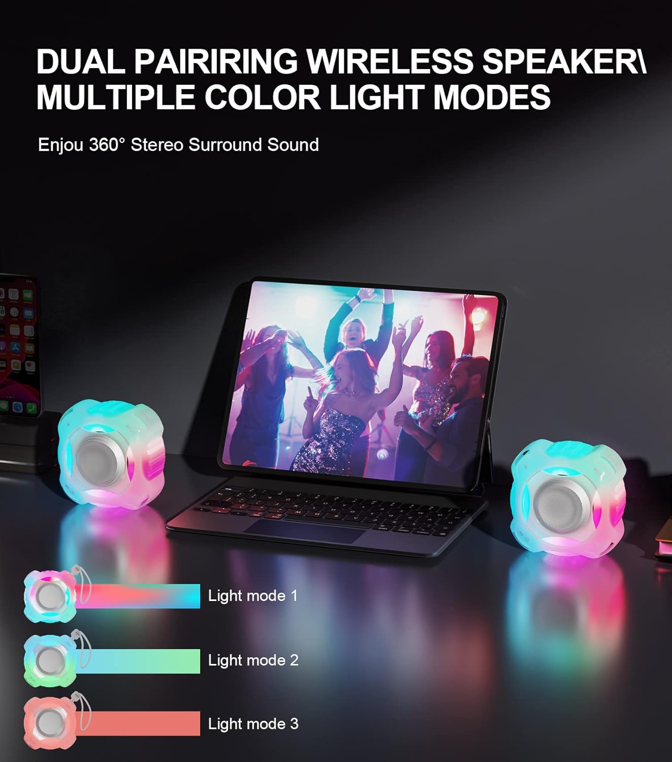 Thumbnail 6 de comiso C15 Shower Bluetooth Speaker (IPX7, Floating Wireless Speaker with LED Lights)